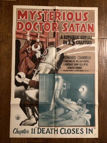 Mysterious Doctor Satan - Original  Mint 1940 Serial 1 Sheet Movie Poster - Picture 1 of 4